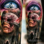 на фото татуировка в стиле Хоррор 12.12.2019 №128 -horror tattoo- tatufoto.com