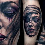 на фото татуировка в стиле Хоррор 12.12.2019 №129 -horror tattoo- tatufoto.com