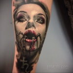 на фото татуировка в стиле Хоррор 12.12.2019 №133 -horror tattoo- tatufoto.com
