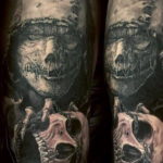на фото татуировка в стиле Хоррор 12.12.2019 №137 -horror tattoo- tatufoto.com