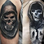 на фото татуировка в стиле Хоррор 12.12.2019 №144 -horror tattoo- tatufoto.com