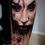 на фото татуировка в стиле Хоррор 12.12.2019 №155 -horror tattoo- tatufoto.com