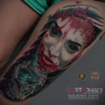 на фото татуировка в стиле Хоррор 12.12.2019 №157 -horror tattoo- tatufoto.com