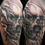 на фото татуировка в стиле Хоррор 12.12.2019 №168 -horror tattoo- tatufoto.com