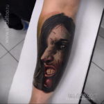 на фото татуировка в стиле Хоррор 12.12.2019 №170 -horror tattoo- tatufoto.com