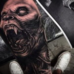 на фото татуировка в стиле Хоррор 12.12.2019 №178 -horror tattoo- tatufoto.com