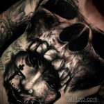 на фото татуировка в стиле Хоррор 12.12.2019 №202 -horror tattoo- tatufoto.com