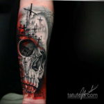 на фото татуировка в стиле Хоррор 12.12.2019 №208 -horror tattoo- tatufoto.com