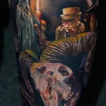 на фото татуировка в стиле Хоррор 12.12.2019 №213 -horror tattoo- tatufoto.com