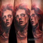 на фото татуировка в стиле Хоррор 12.12.2019 №225 -horror tattoo- tatufoto.com