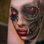 на фото татуировка в стиле Хоррор 12.12.2019 №234 -horror tattoo- tatufoto.com