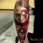 на фото татуировка в стиле Хоррор 12.12.2019 №239 -horror tattoo- tatufoto.com