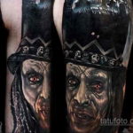 на фото татуировка в стиле Хоррор 12.12.2019 №243 -horror tattoo- tatufoto.com