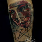 на фото татуировка в стиле Хоррор 12.12.2019 №249 -horror tattoo- tatufoto.com