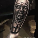на фото татуировка в стиле Хоррор 12.12.2019 №259 -horror tattoo- tatufoto.com