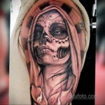на фото татуировка в стиле Хоррор 12.12.2019 №266 -horror tattoo- tatufoto.com