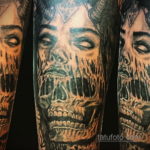 на фото татуировка в стиле Хоррор 12.12.2019 №271 -horror tattoo- tatufoto.com