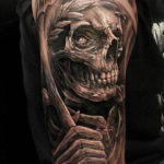 на фото татуировка в стиле Хоррор 12.12.2019 №288 -horror tattoo- tatufoto.com