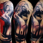 на фото татуировка в стиле Хоррор 12.12.2019 №295 -horror tattoo- tatufoto.com