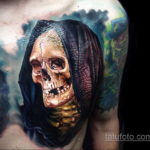 на фото татуировка в стиле Хоррор 12.12.2019 №296 -horror tattoo- tatufoto.com