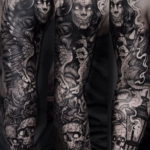 на фото татуировка в стиле Хоррор 12.12.2019 №307 -horror tattoo- tatufoto.com
