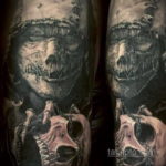 на фото татуировка в стиле Хоррор 12.12.2019 №308 -horror tattoo- tatufoto.com
