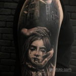 на фото татуировка в стиле Хоррор 12.12.2019 №318 -horror tattoo- tatufoto.com