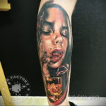 на фото татуировка в стиле Хоррор 12.12.2019 №334 -horror tattoo- tatufoto.com