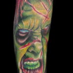 на фото татуировка в стиле Хоррор 12.12.2019 №336 -horror tattoo- tatufoto.com