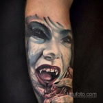 на фото татуировка в стиле Хоррор 12.12.2019 №346 -horror tattoo- tatufoto.com