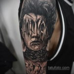 на фото татуировка в стиле Хоррор 12.12.2019 №362 -horror tattoo- tatufoto.com
