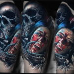 на фото татуировка в стиле Хоррор 12.12.2019 №368 -horror tattoo- tatufoto.com
