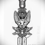 пример рисунка для тату богиня Бастет 02.12.2019 №307 -Bastet tattoo- tatufoto.com