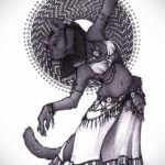 пример рисунка для тату богиня Бастет 02.12.2019 №310 -Bastet tattoo- tatufoto.com