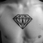 тату диамант для мужчин 02.12.2019 №001 -diamond tattoo for men- tatufoto.com