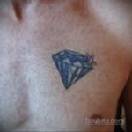 тату диамант на груди 02.12.2019 №046 -diamond tattoo on chest- tatufoto.com