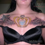 тату диамант на груди 02.12.2019 №052 -diamond tattoo on chest- tatufoto.com