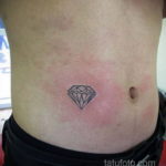 тату диамант на животе 02.12.2019 №010 -diamond tattoo on the stomach- tatufoto.com