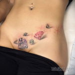 тату диамант на животе 02.12.2019 №014 -diamond tattoo on the stomach- tatufoto.com