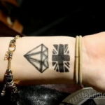 тату диамант на запястье 02.12.2019 №025 -diamond wrist tattoo- tatufoto.com