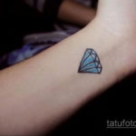 тату диамант на запястье 02.12.2019 №027 -diamond wrist tattoo- tatufoto.com