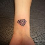 тату диамант на запястье 02.12.2019 №041 -diamond wrist tattoo- tatufoto.com
