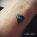 тату диамант на запястье 02.12.2019 №048 -diamond wrist tattoo- tatufoto.com