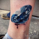 тату диамант на ноге 02.12.2019 №006 -diamond leg tattoo- tatufoto.com