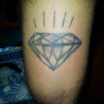 тату диамант на ноге 02.12.2019 №007 -diamond leg tattoo- tatufoto.com