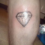 тату диамант на ноге 02.12.2019 №015 -diamond leg tattoo- tatufoto.com