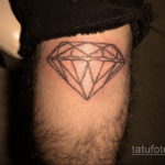 тату диамант на ноге 02.12.2019 №021 -diamond leg tattoo- tatufoto.com