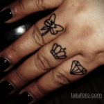 тату диамант на пальце 02.12.2019 №011 -diamond finger tattoo- tatufoto.com