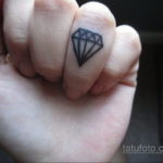 тату диамант на пальце 02.12.2019 №016 -diamond finger tattoo- tatufoto.com