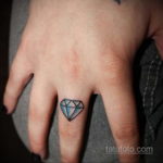 тату диамант на пальце 02.12.2019 №021 -diamond finger tattoo- tatufoto.com